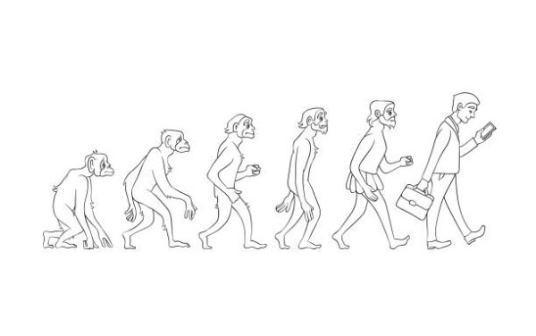 Эволюция человека раскраска