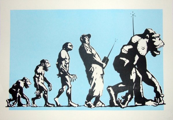 Советский плакат Эволюция