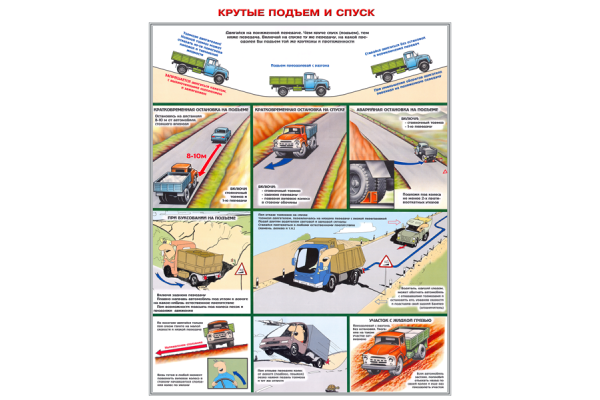 Крутой спуск и подъем