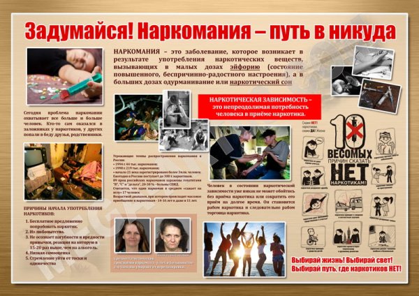 Плакат против наркотиков
