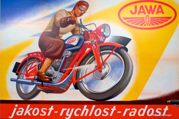 Реклама мотоцикла Ява в СССР