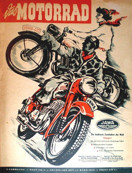 Плакат мотоцикл Ява 350