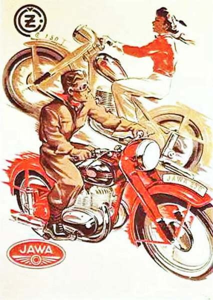 Ретро плакаты мотоцикла Ява