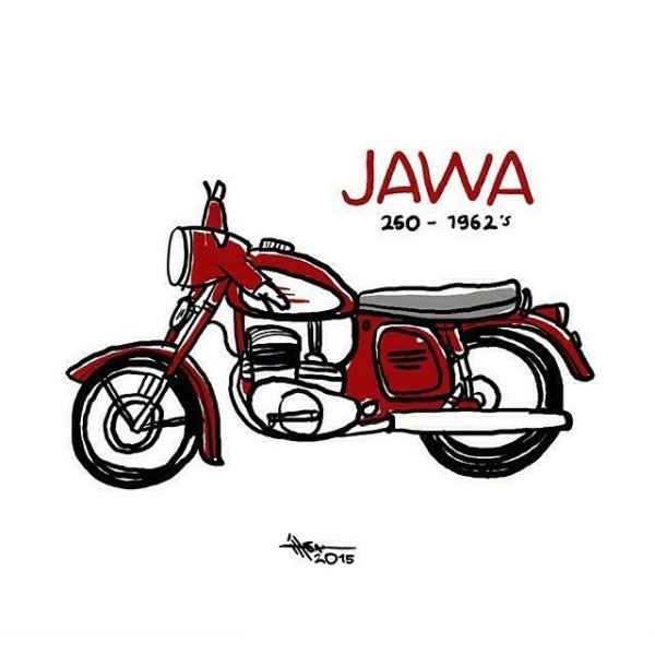 Мотоцикл Ява 350 рисунок