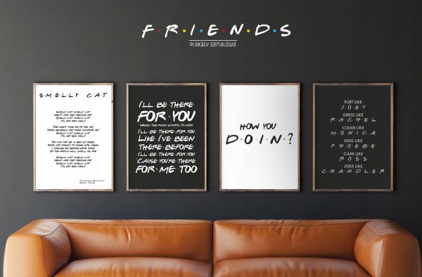 Плакаты в сериале друзья