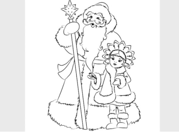 Раскраски новогодние для детей