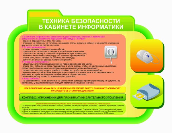 Стенды для кабинета информатики в школе