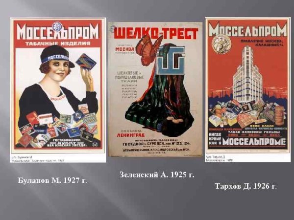 Плакаты времен НЭПА