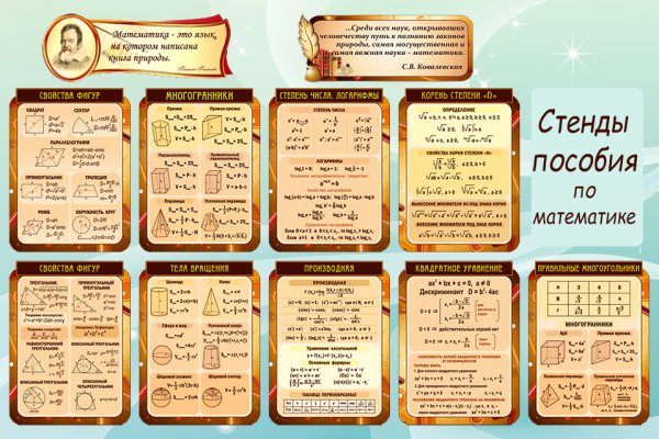 Стенды для кабинета математики в школе