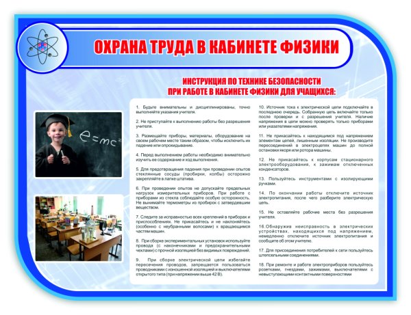 Баннер в кабинет физики