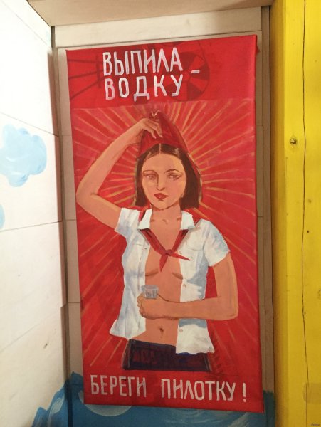 Выпила водку береги и пилотку