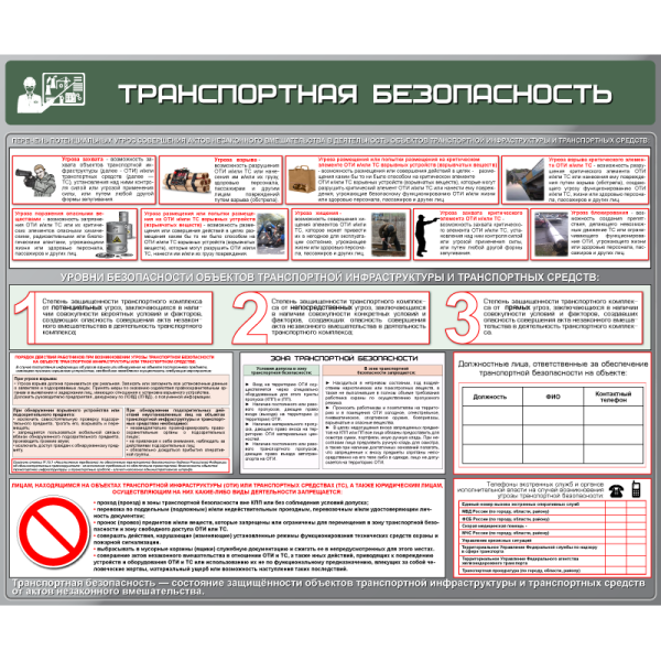 Стенд транспортная безопасность РЖД
