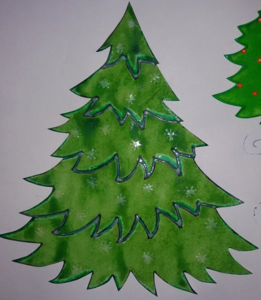 Поделка елка из ткани