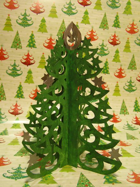 Елочка из бумаги плоская