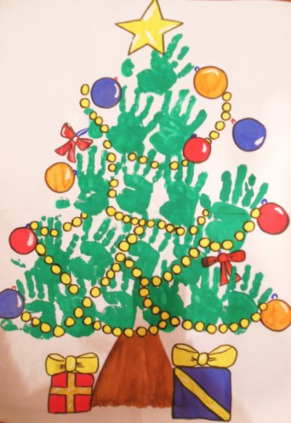 Елка ладошками