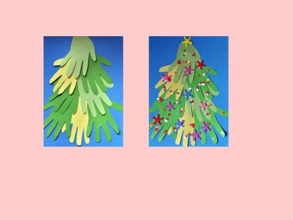Christmas Tree Craft for Kids шаблон
