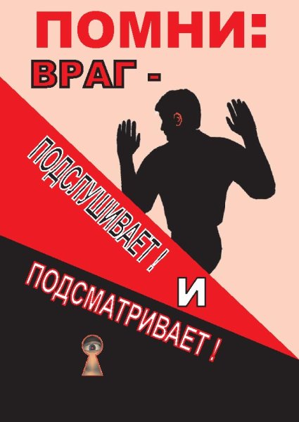Враг подслушивает плакат