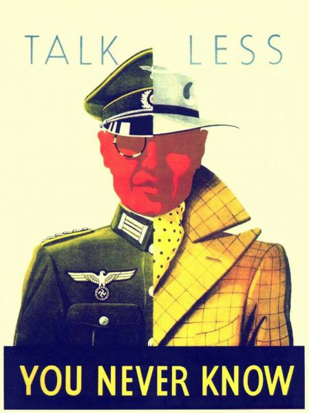 Плакат тише враг подслушивает