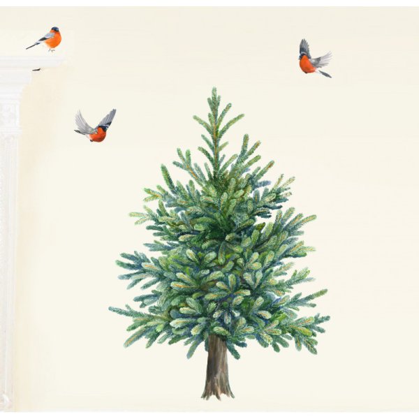 Новогодние наклейки на стену