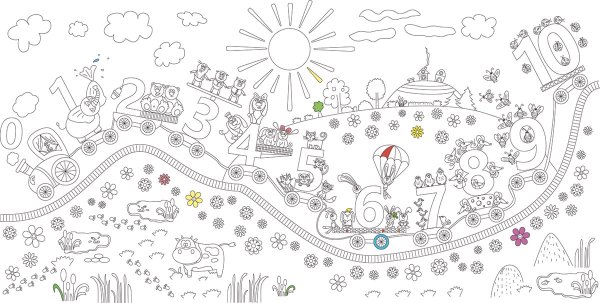 Раскраски большие