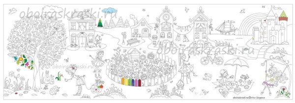 Мега раскраска детский сад