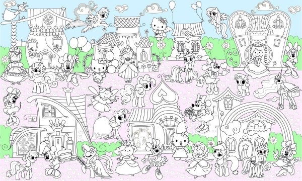 Раскраски большие