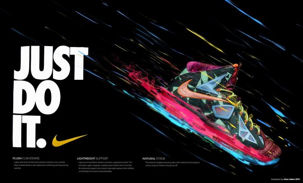 Рекламный плакат кроссовок