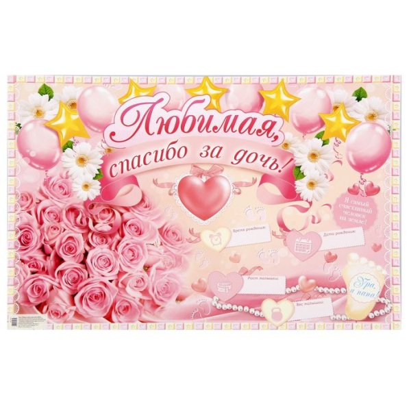 Плакаты с рождением дочери