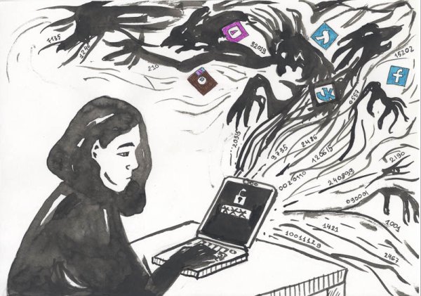 Зависимость от интернета рисунок