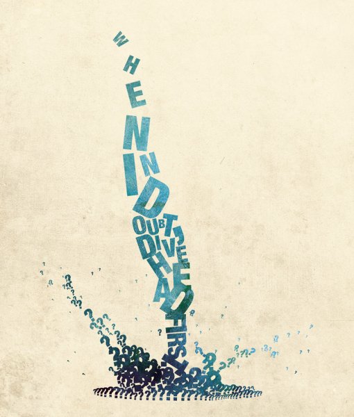 Современный шрифтовой плакат