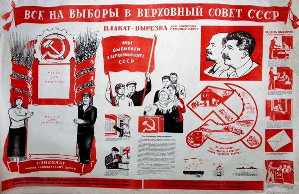 Советские плакаты про выборы