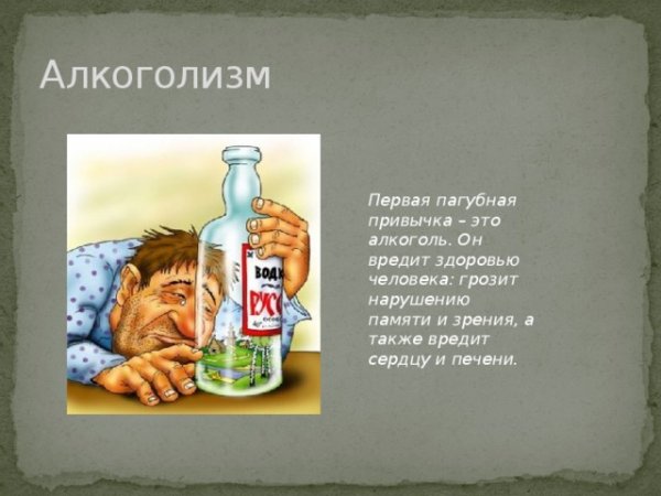 Вредные привычки алкоголь