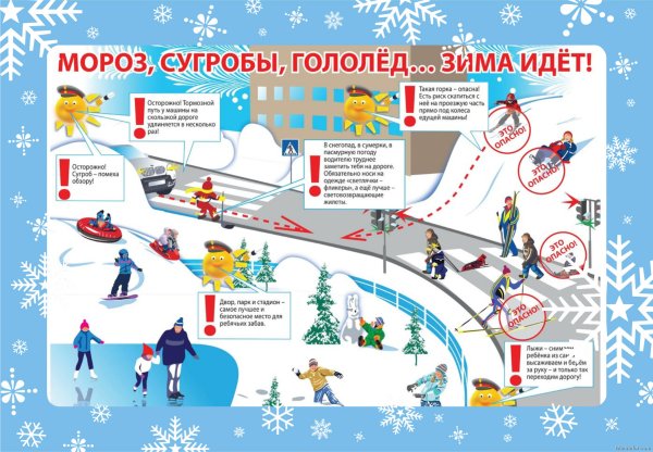 Правила безопасности в гололед