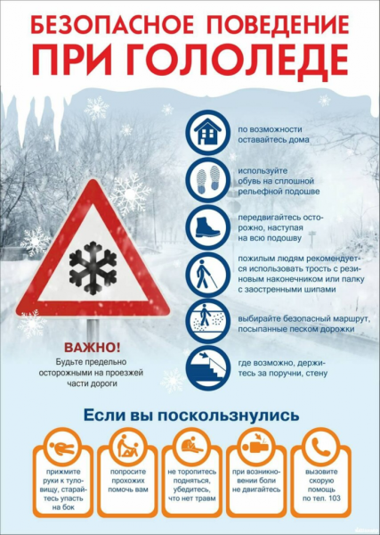 Гололед меры предосторожности