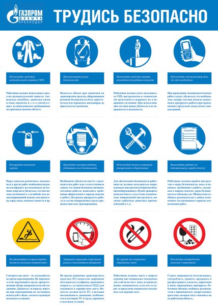 12 Правил безопасности Газпром