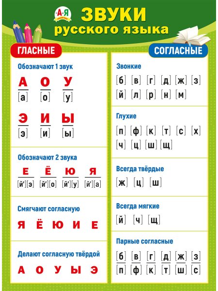 Согласные и гласные звуки русского языка