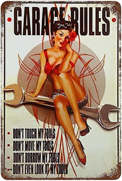 Постеры в гараж с девушкой