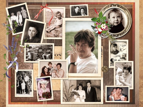 Коллаж из фотографий на день рождения