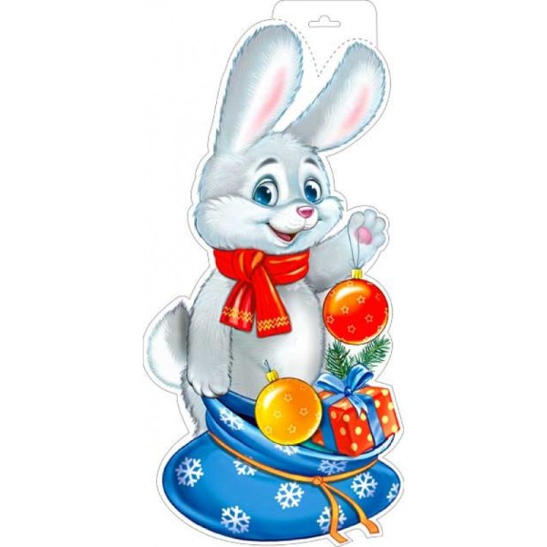 Новогодний плакат Зайка