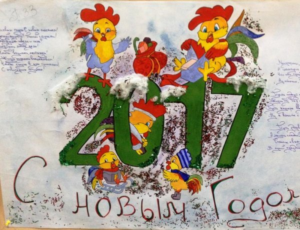 Красивые рисунки на плакат на новый год