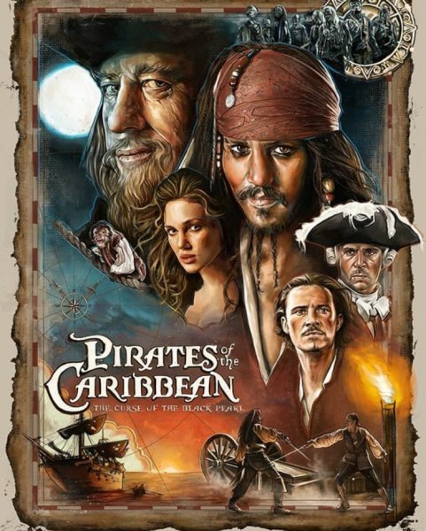Пираты Карибского моря проклятие черной Жемчужины Постер