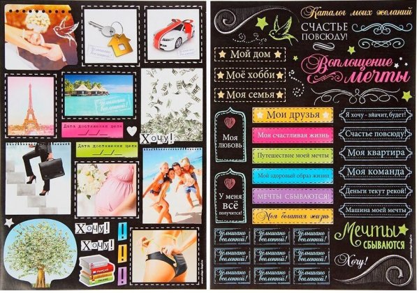 Наклейки для карты желаний