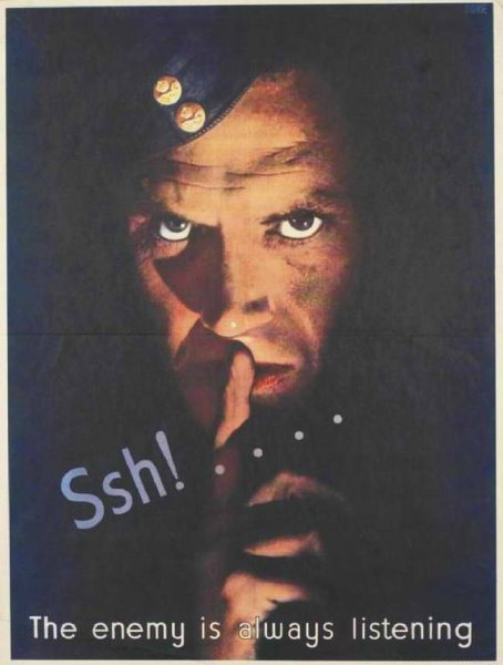 Плакат тише враг подслушивает