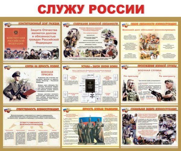 Стенды Военная подготовка