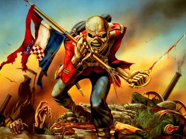 Iron Maiden Эдди с гитарой