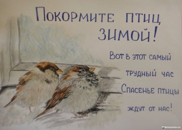 Листовка Покормите птиц