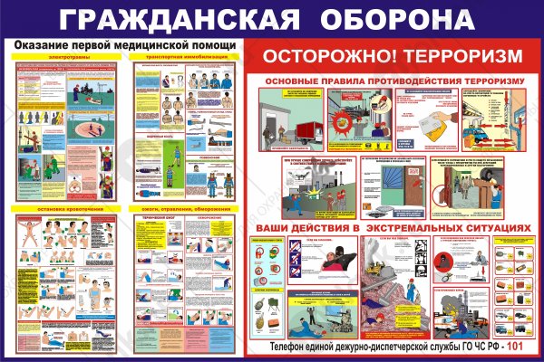 Стенд Гражданская оборона в школе