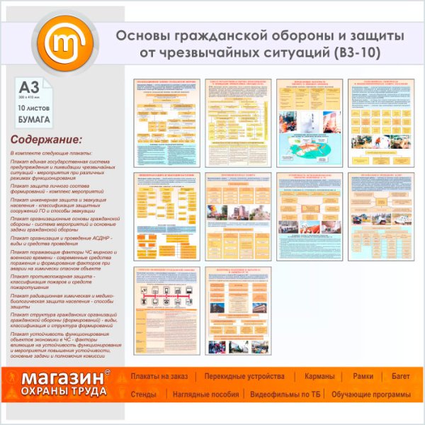 Гражданская оборона и защита от чрезвычайных ситуаций плакаты
