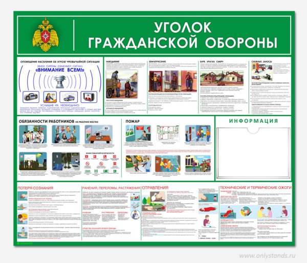 Тенд «уголок гражданской обороны»