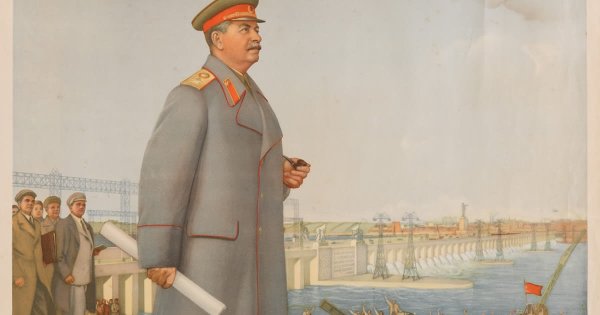 Плакат Сталин Светоч коммунизма